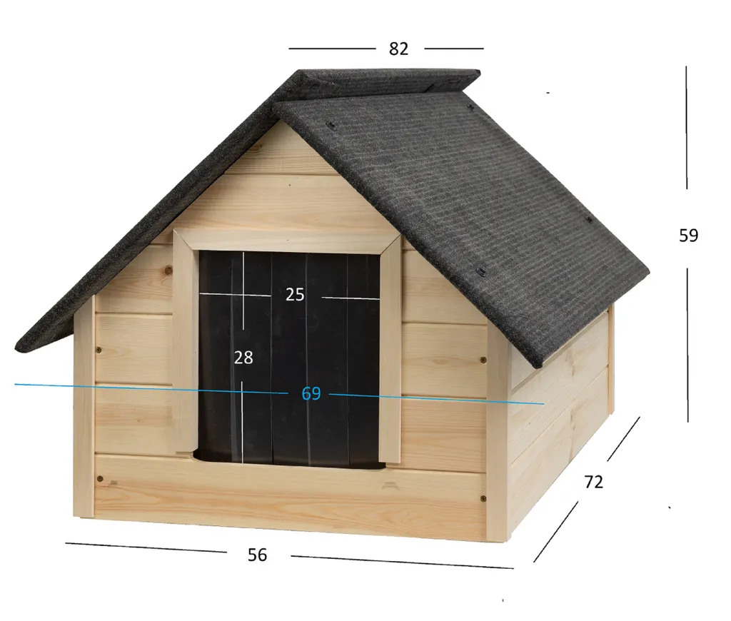 MebloStyl Hundehütte Holz Hundehütte Massiv Isolierte 82x69 Hersteller Weiß 2 MebloStyl Hundehütte Holz Hundehütte Massiv Isolierte 82x69 Hersteller Weiß – Bild 2