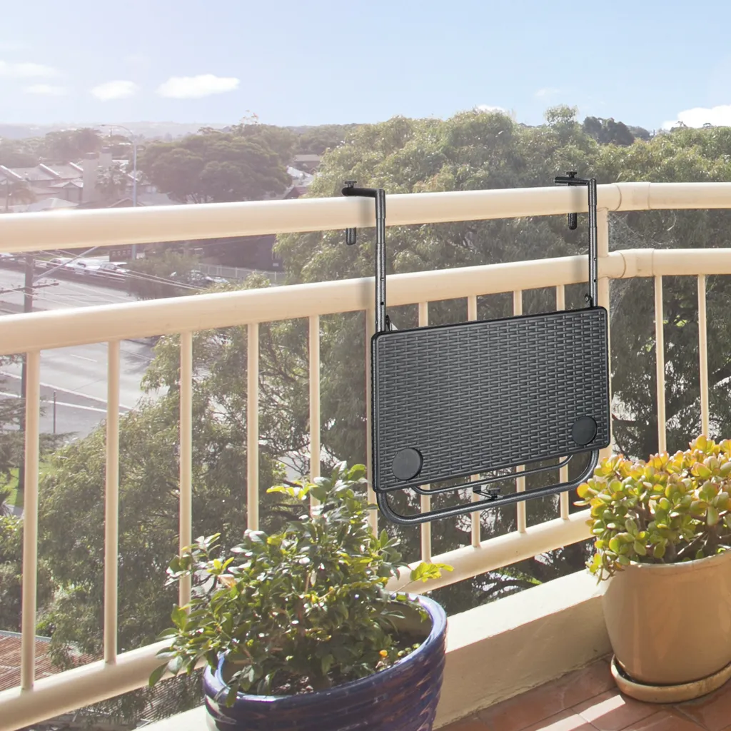 Relaxdays Balkonhängetisch Klappbar In Schwarz 6 Relaxdays Balkonhängetisch Klappbar In Schwarz – Bild 6