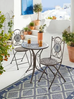 Frank-Flechtwaren Mosaiktisch "Mare" Maße: Ø 55 X 68 Cm -Garten- & Gewächshäuser Geschäft 261dfb8c363076ed858e4a5ad467def8