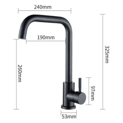 Hikeren Armatur Küche, 360° Drehbar Küchenarmatur, Mischbatterie Küche, Einhebelmischer Spültischarmatur, Kaltes Und Heißes Wasser Vorhanden, Armatur Küchenspüle Hochdruck/SUS304 -Garten- & Gewächshäuser Geschäft 26334c07e534f08b7e4390f7966c0907