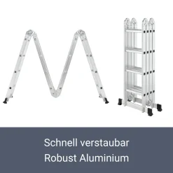 Juskys Aluminium Multifunktionsleiter 4x4 Stufen - 4,7 M Länge Klappbar – Leiter 4-teilig Bis 150 Kg - Gelenkleiter Klappleiter Stehleiter Aluleiter 16 Juskys Aluminium Multifunktionsleiter 4x4 Stufen - 4,7 M Länge Klappbar – Leiter 4-teilig Bis 150 Kg - Gelenkleiter Klappleiter Stehleiter Aluleiter -Garten- & Gewächshäuser Geschäft 263ad7c7ef4ee9d1df4dabaddcf97dee