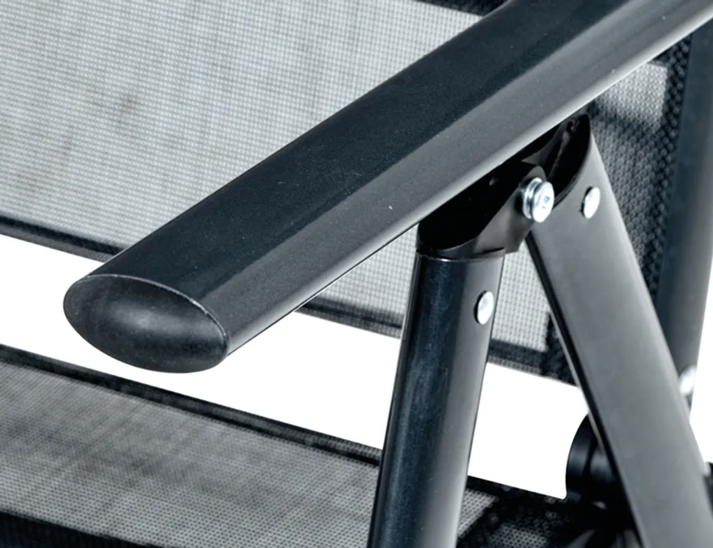 Siena Garden Saturn Klappsessel 2er Set, Gestell Aluminium In Anthrazit, Fläche Textilbezug In Schwarz 7 Siena Garden Saturn Klappsessel 2er Set, Gestell Aluminium In Anthrazit, Fläche Textilbezug In Schwarz – Bild 7