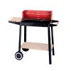 Garden Pleasure Stahl Grillwagen Mit Ablage Holzkohlegrill Eckig Garten Grill Standgrill