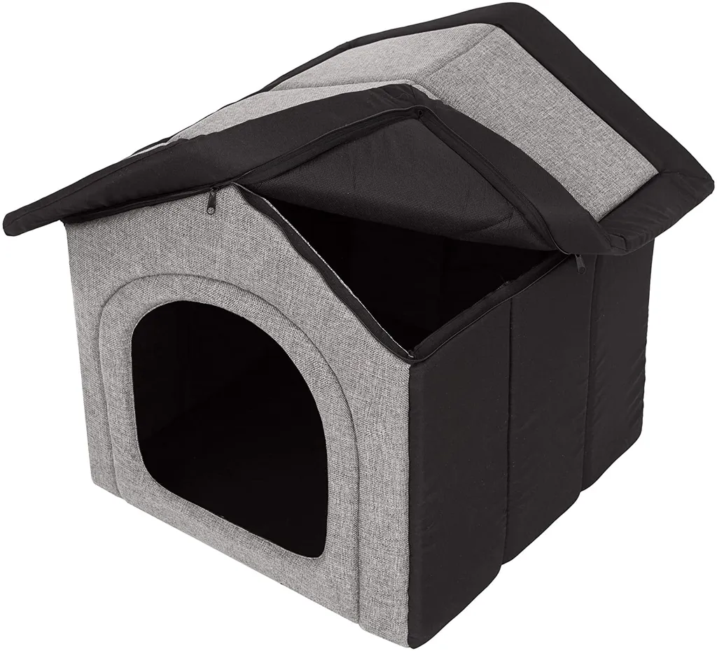 Hobbydog Hundehaus Hundehütte Schlafplatz Beruigungsplatz Beruigungshöhle Hellgrau Schwarz R3: 52 X 46 X 53 Cm 4 Hobbydog Hundehaus Hundehütte Schlafplatz Beruigungsplatz Beruigungshöhle Hellgrau Schwarz R3: 52 X 46 X 53 Cm – Bild 4