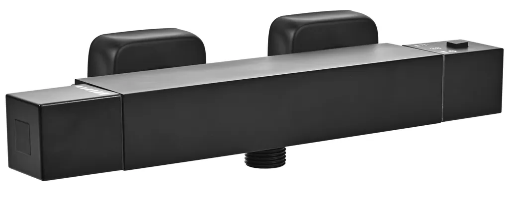 SCHWÄNLEIN® Thermostatbatterie Dusche Set,Brausebatterrerie,Brausemischer (Thermostat Brausebatterie Schwarz Eckig) 1 SCHWÄNLEIN® Thermostatbatterie Dusche Set,Brausebatterrerie,Brausemischer (Thermostat Brausebatterie Schwarz Eckig)