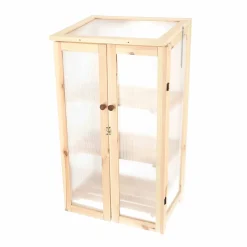 ESSCHERT DESIGN Rivanto® Gewächshaus Blank L 69,4 X 54 X 125,2 Cm Kiefernholz/Kunststoff, Natur