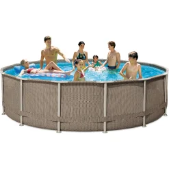 Summer Fun Frame Pool Set Rattan Braun 427 X 107 Cm (3000130)