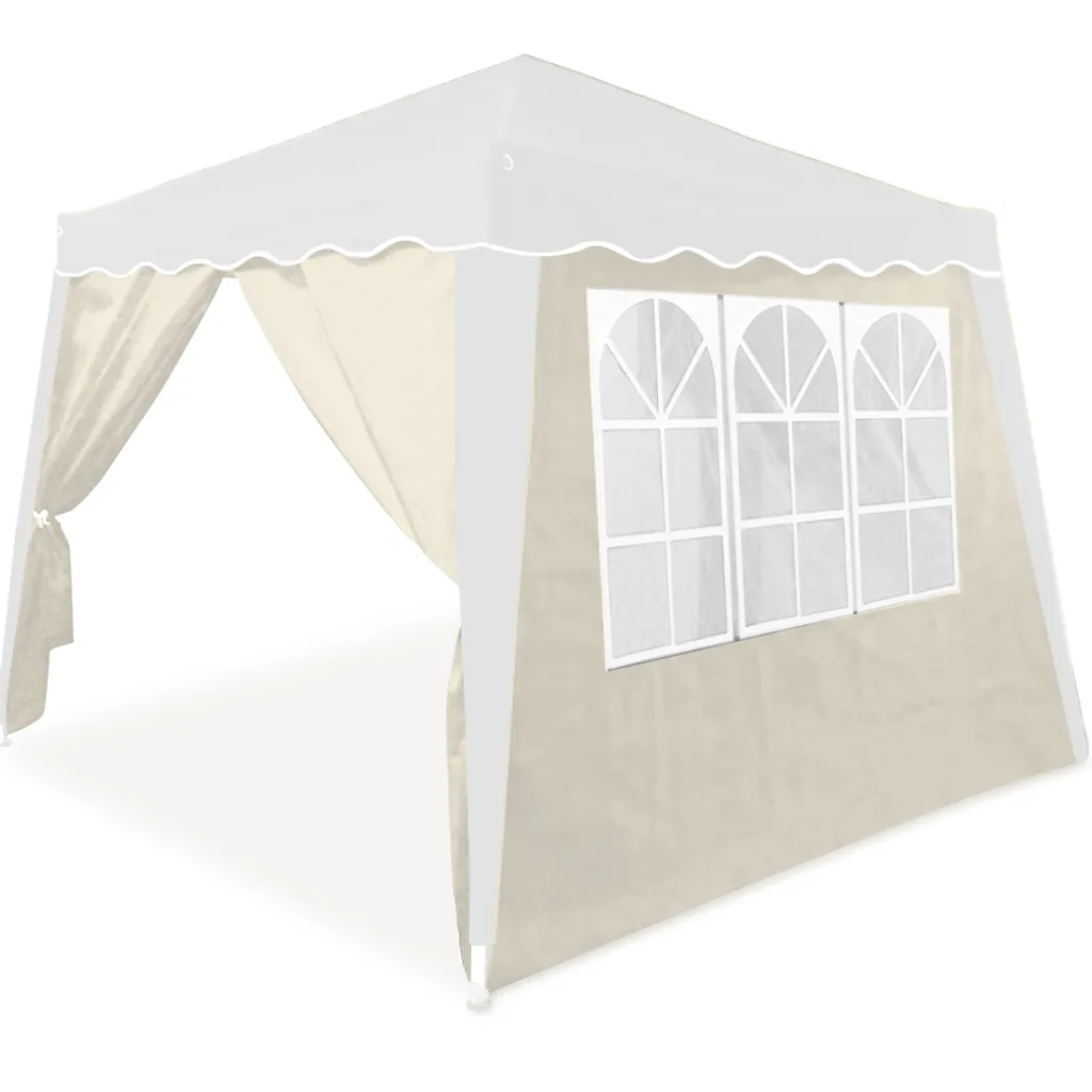 Deuba 2x Seitenwand Seitenteile Pavillon Faltpavillon 3x3m Capri Partyzelt Gartenzelt Zelt, Farbe:beige 3 Deuba 2x Seitenwand Seitenteile Pavillon Faltpavillon 3x3m Capri Partyzelt Gartenzelt Zelt, Farbe:beige – Bild 3