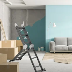 STAHLWERK Mehrzweckleiter 150 Kg Alu Klappleiter Trittleiter Aluminiumleiter -Garten- & Gewächshäuser Geschäft 26bbce41417285a00dd428a9465f46da