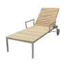 Garden Pleasure Sonnenliege DENVER Edelstahl 304 Gebürstet / Teak100% 304769