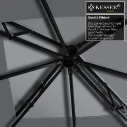 KESSER® - Pavillon 3x3m Wasserabweisend UV-Schutz 50+ Metall Gestell Partyzelt Gartenzelt Luxus Gartenpavillon 9m² Festzelt, Farbe:Grau -Garten- & Gewächshäuser Geschäft 26e190c55ff118be561eb4708f1d4ccc