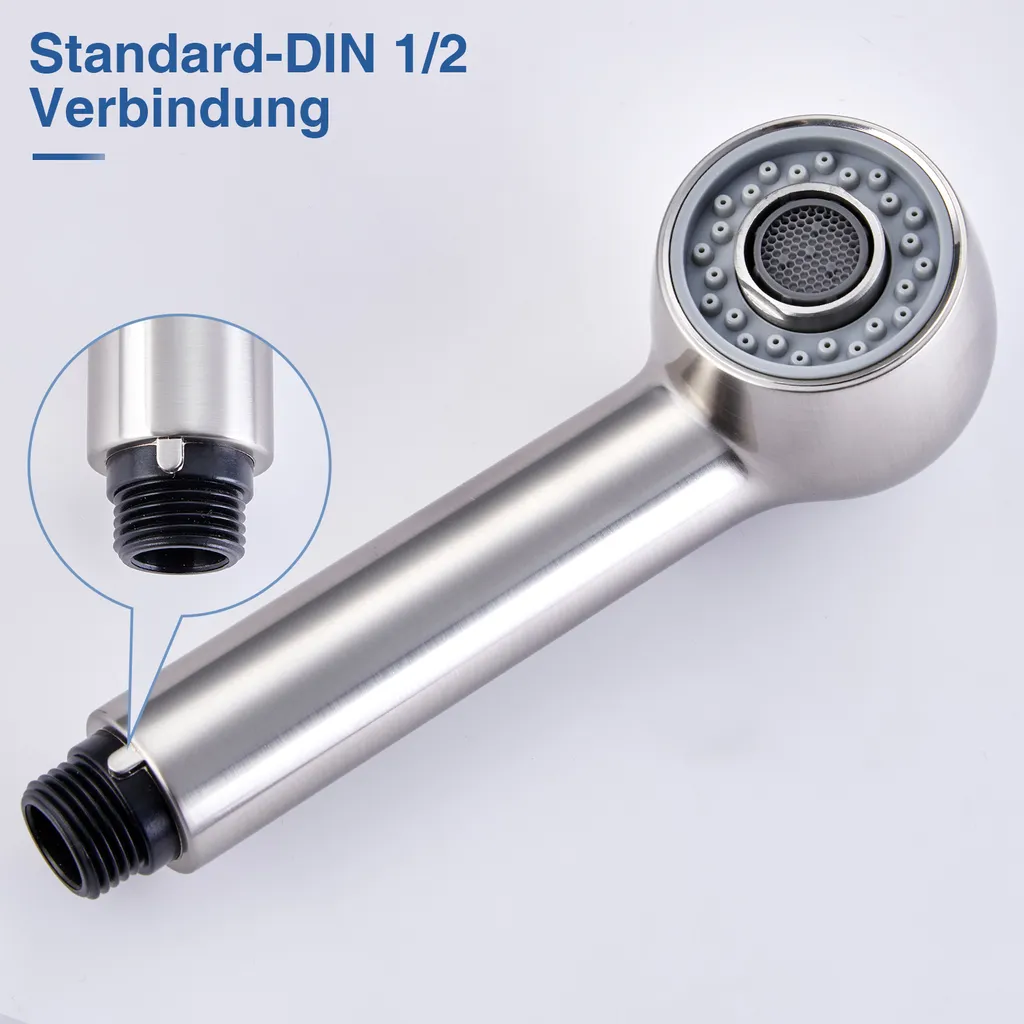 Homelody Geschirrbrause Ersatzkopf 2 Strahlarten Brausekopf Küchenarmatur Wasser Sparen, Handbrause Küche, Spülbrause Für Küchenarmatur Spültischarmatur 10 Homelody Geschirrbrause Ersatzkopf 2 Strahlarten Brausekopf Küchenarmatur Wasser Sparen, Handbrause Küche, Spülbrause Für Küchenarmatur Spültischarmatur – Bild 10