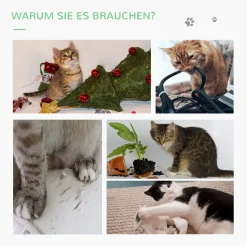 PawHut Kratzsäule Für Katzen Kaktus-Kratzstämme Kratzbaum Katzenbaum Kiefernholz Sisal Seil Kratzstamm Spielzeug Für Katzen 65 Cm Hoch Grün+Natur -Garten- & Gewächshäuser Geschäft 2750ba2ac5e63e9600fb076602e7c977