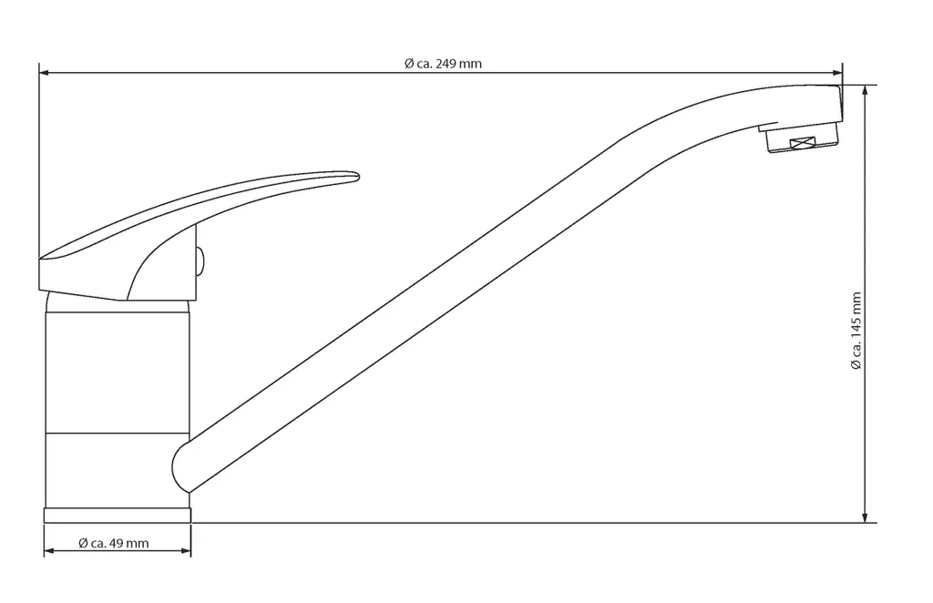 Eisl Spültischarmatur GRANIT, Küchenarmatur, Einhebelmischer Mit 360° Schwenkbereich, Granit Schwarz 2 Eisl Spültischarmatur GRANIT, Küchenarmatur, Einhebelmischer Mit 360° Schwenkbereich, Granit Schwarz – Bild 2