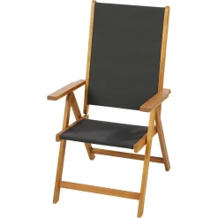 Countryside® Gartenstuhl| Akazienholz Und Textil | Mit Armlehnen