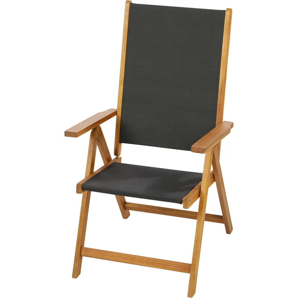 Countryside® Gartenstuhl| Akazienholz Und Textil | Mit Armlehnen 1 Countryside® Gartenstuhl| Akazienholz Und Textil | Mit Armlehnen