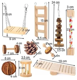 Nanook 10-tlg. Kleintier Nager Kauspielzeug Hamster Kaninchen Meerschweinchen Zubehör -Garten- & Gewächshäuser Geschäft 27a148a004401c1238f05172d2f08598