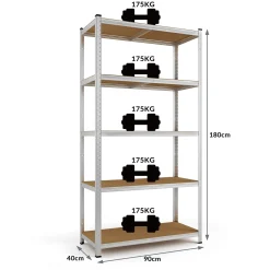 Monzana Schwerlastregal Kellerregal Steckregal Werkstattregal Lagerregal Regal, Model:2x 5 Böden - 180x90x40cm 20 Monzana Schwerlastregal Kellerregal Steckregal Werkstattregal Lagerregal Regal, Model:2x 5 Böden - 180x90x40cm -Garten- & Gewächshäuser Geschäft 27c8f58124c5897f498e43ab38b9a5a9