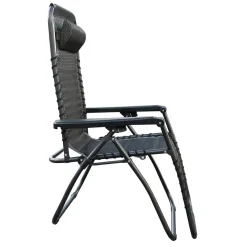 Linder Exclusiv Relax Set Aus 2x Sessel Mit Kopfkissen Und 1x Tisch, Farbe: Schwarz/ Taupe