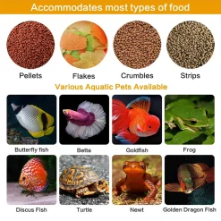 Jormftte Futterautomat Aquarium, Automatisierte Futterspender Für Fische Mit 4 Mal Fütterung Zeit Einstellung, Geeignet Für Aquarium, Fischtank Und Schildkrötentank -Garten- & Gewächshäuser Geschäft 27d3eb46e7d88645c3b5da45824cb10f