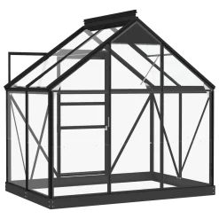VidaXL Glas Gewächshaus Anthrazit 155x103x191 Cm Aluminium -Garten- & Gewächshäuser Geschäft 27d5ffcb503de988daa022e749190470
