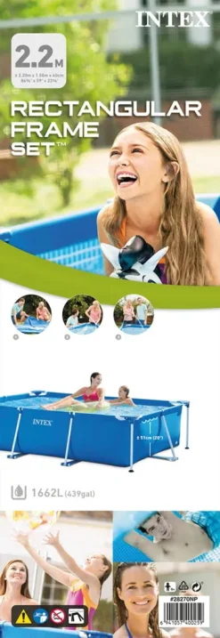 Intex Frame Pool - 220 X 150 X 60 Cm - Inklusive WAYS Wartungspaket -Garten- & Gewächshäuser Geschäft 27de8a205542486a39b73a6a4e22ee07