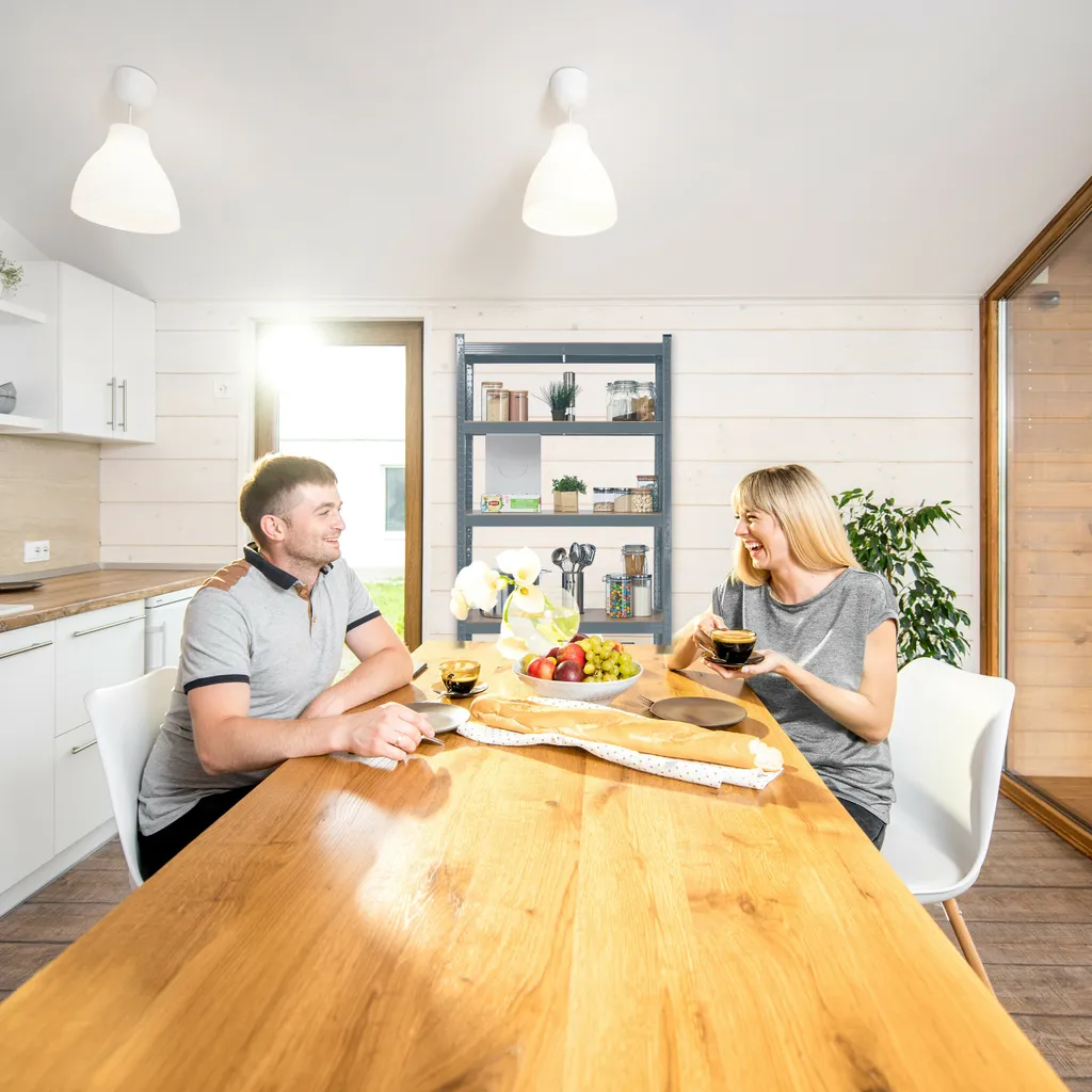 Relaxdays Schwerlastregal 180x90x45 Grau 3 Relaxdays Schwerlastregal 180x90x45 Grau – Bild 3