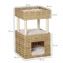Pawhut Katzenhöhle Aus Rattan Katzenkorb Mit Kratzstamm 3-stöckiges Katzenbett Katzenhöhle Katzenturm Mit 3 Kissen Liegedach Sisal Natur 40 X 40 X 70 Cm 11 Pawhut Katzenhöhle Aus Rattan Katzenkorb Mit Kratzstamm 3-stöckiges Katzenbett Katzenhöhle Katzenturm Mit 3 Kissen Liegedach Sisal Natur 40 X 40 X 70 Cm -Garten- & Gewächshäuser Geschäft 284178e75c8146c0fedf6988d1eefd57