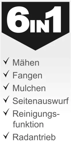 Scheppach MS197-51B Black Benzin Rasenmäher Trike Mit Radantrieb | 5,2PS | 4-Takt Motor 200ccm | 51cm Schnittbreite | 65L Fangkorb | Stahlgehäuse | 7-Fach Schnitthöhenverstellung 25-75mm 16 Scheppach MS197-51B Black Benzin Rasenmäher Trike Mit Radantrieb | 5,2PS | 4-Takt Motor 200ccm | 51cm Schnittbreite | 65L Fangkorb | Stahlgehäuse | 7-Fach Schnitthöhenverstellung 25-75mm -Garten- & Gewächshäuser Geschäft 286cb7af8a594644c3528f62b11055e3
