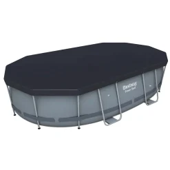 Bestway Power Steel Frame Pool Komplettset, Oval, 488 X 305 X 107 Cm (56448)