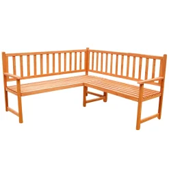 Mucola Gartenmöbel Gartenbank Sitzbank Eckbank Holz Holzbank Parkbank Sitzgarnitur NEU Bank Sitzer Imprägniert Garten Outside Natur Robust Massiv