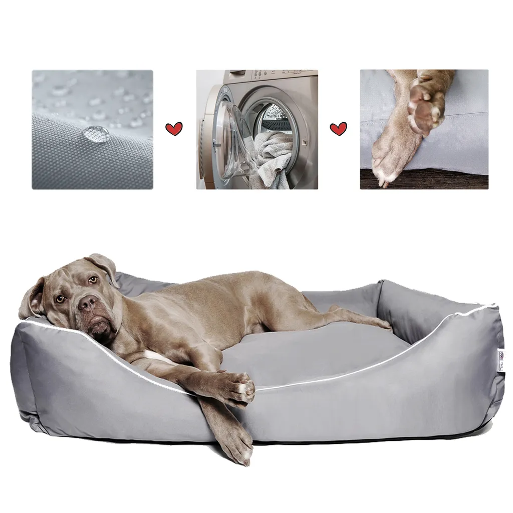 Tante Hilde Aus Liebe Zum Tier. Tante Hilde Hundebett Norderney | Waschbar Und Robust| Farb Und Größenauswahl| XXL 100 X 80 Cm Grau 6 Tante Hilde Aus Liebe Zum Tier. Tante Hilde Hundebett Norderney | Waschbar Und Robust| Farb Und Größenauswahl| XXL 100 X 80 Cm Grau – Bild 6
