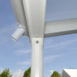 HOME DELUXE - Terrassenüberdachung 618 X 303 X 226 / 278 Cm Weiß Terrassendach Überdachung Carport -Garten- & Gewächshäuser Geschäft 28ccd0b06814f1a0c130ea79f45d77ad