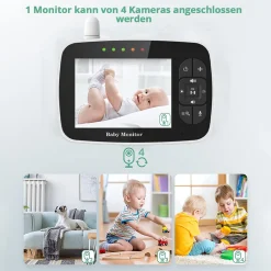 Bioby Babyphone Mit Kamera Mit 3,5-Zoll-LCD Digital Bildschirm Und Nachtsichtkamera, HD 720P-Video, Zwei-Wege-Audio, 360 ° Weitwinkel -Garten- & Gewächshäuser Geschäft 2907fb4f7bc1297dd196a9eeaf0139bc