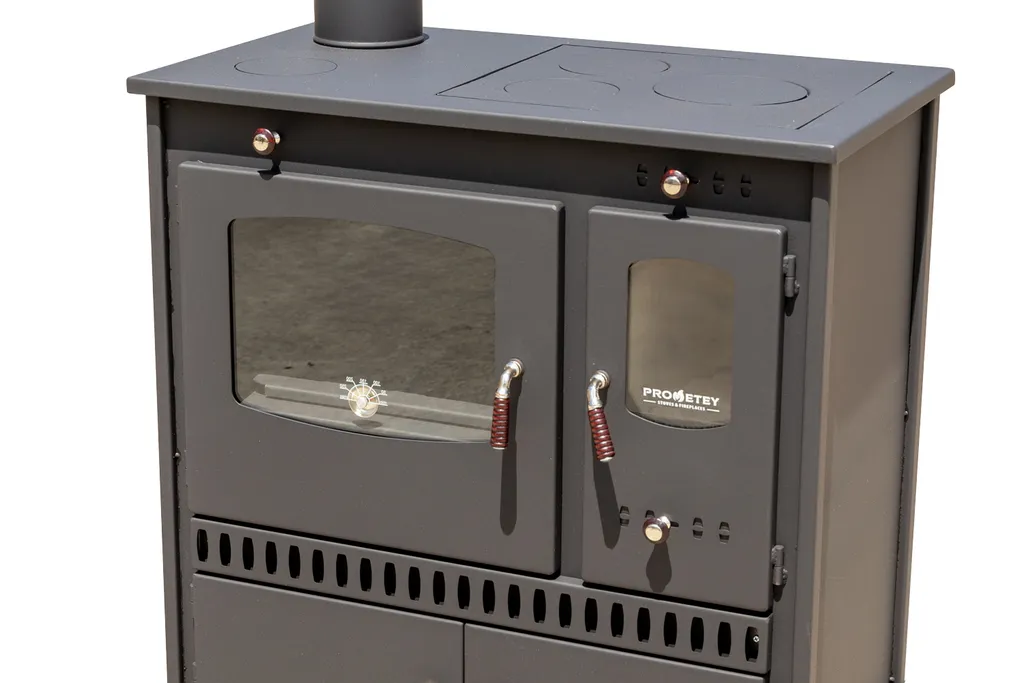 Prometey Kaminofen Mit Backfach Und Herdplatte Perfect Eco Schwarz Links Holzofen 7 KW Kamin Ofen Holz Werkstattofen Hüttenofen Heizofen Gartenofen 3 Prometey Kaminofen Mit Backfach Und Herdplatte Perfect Eco Schwarz Links Holzofen 7 KW Kamin Ofen Holz Werkstattofen Hüttenofen Heizofen Gartenofen – Bild 3