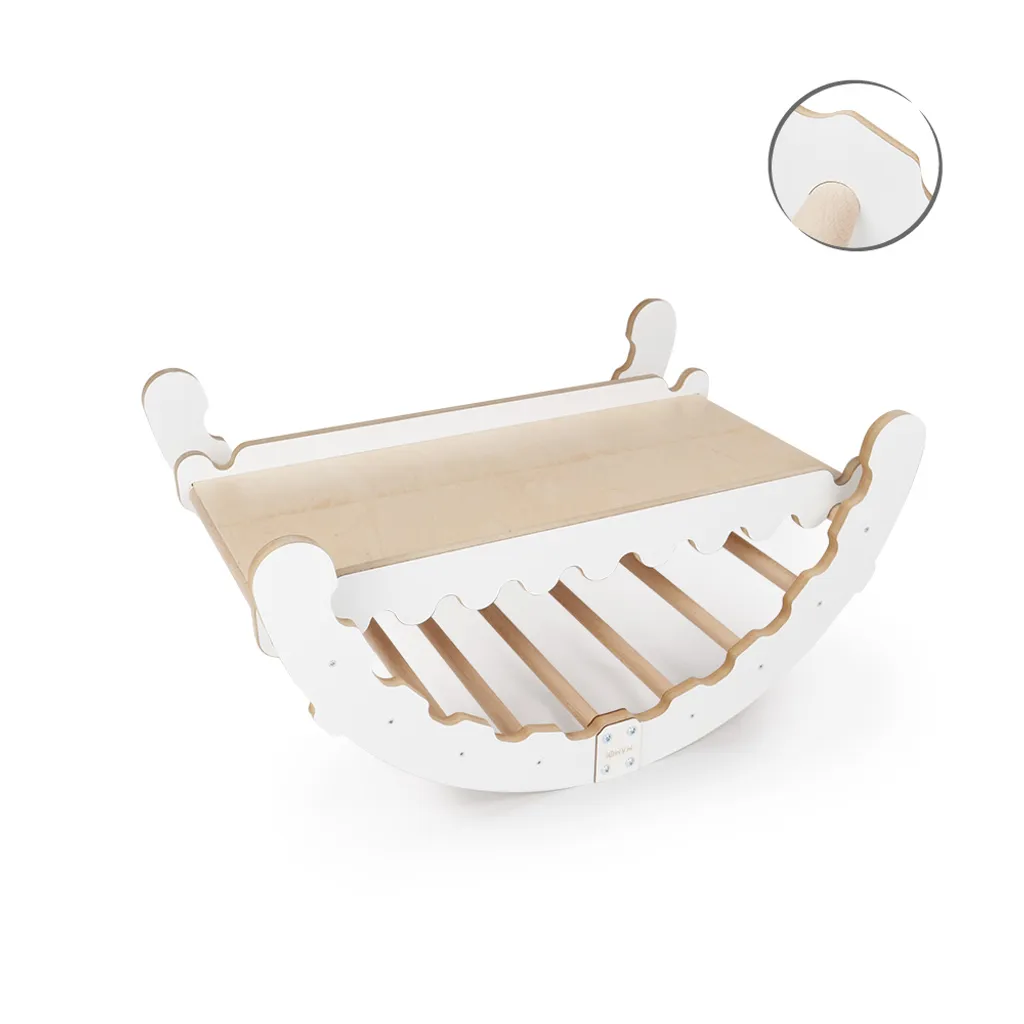 MAMOI® Kletterbogen Mit Rutsche, Kletterdreieck, Baby Klettern, Regenbogenwippe Aus Holz, Holzbogen Für Kinder, Rutschbrett Für Spielplatz, Klettergerüst Indoor Ab 1/2/3 Jahre 2 MAMOI® Kletterbogen Mit Rutsche, Kletterdreieck, Baby Klettern, Regenbogenwippe Aus Holz, Holzbogen Für Kinder, Rutschbrett Für Spielplatz, Klettergerüst Indoor Ab 1/2/3 Jahre – Bild 2