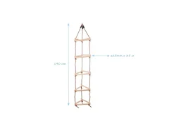 GARTEN-NEXT Seil Kletterseil Seilleiter Strickleiter 3D 3-Seiten Mit Holzsprossen Zubehör -Garten- & Gewächshäuser Geschäft 29976bc4b549e5545e9e10ae28a13078