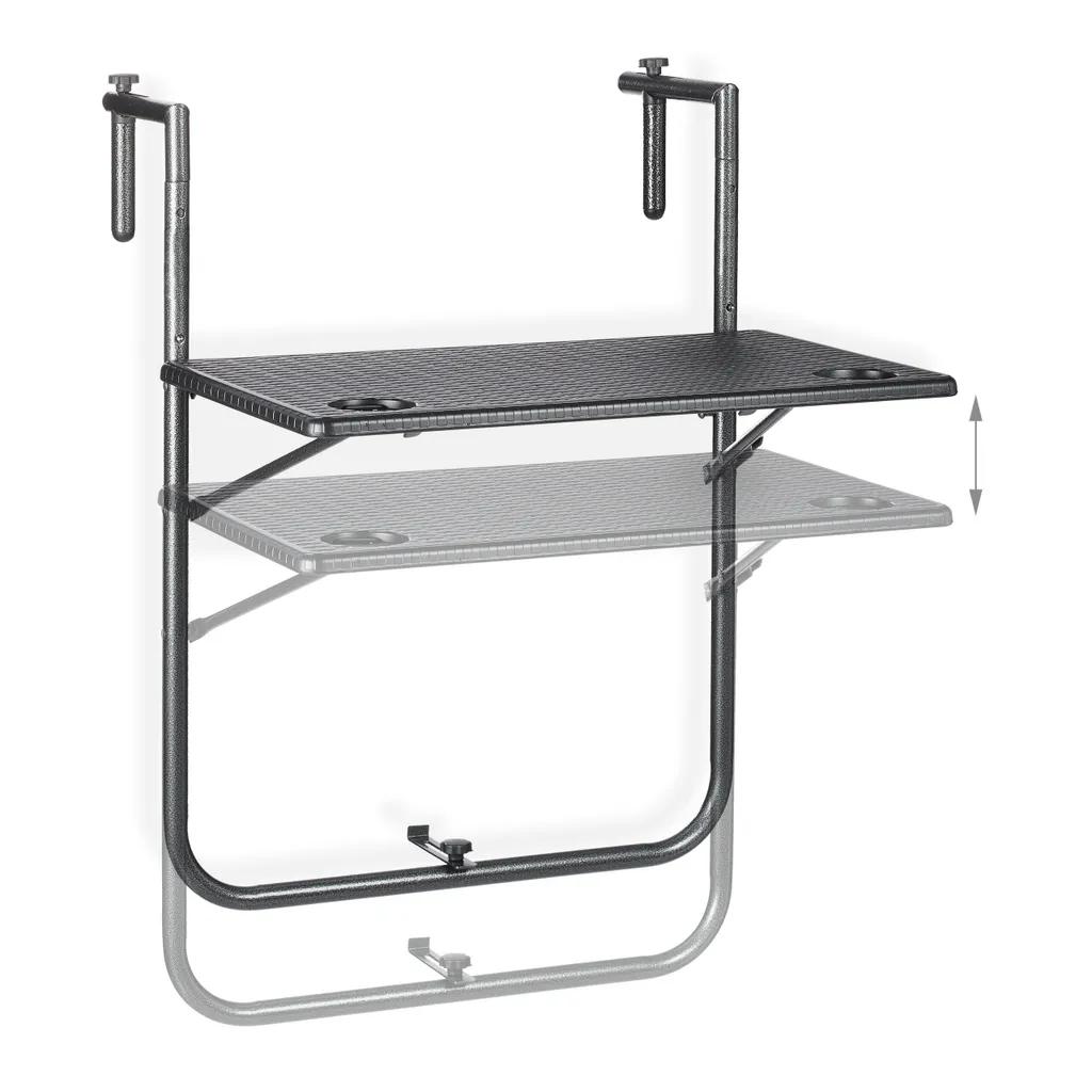 Relaxdays Balkonhängetisch Klappbar In Schwarz 7 Relaxdays Balkonhängetisch Klappbar In Schwarz – Bild 7