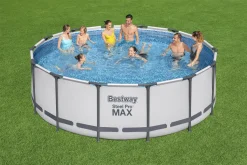 Bestway Steel Pro Max™ Frame Pool Komplett-Set, Rund, 427x122cm, 5612X -Garten- & Gewächshäuser Geschäft 2a2c2ef35b8257e027e77a19bc31e6ca