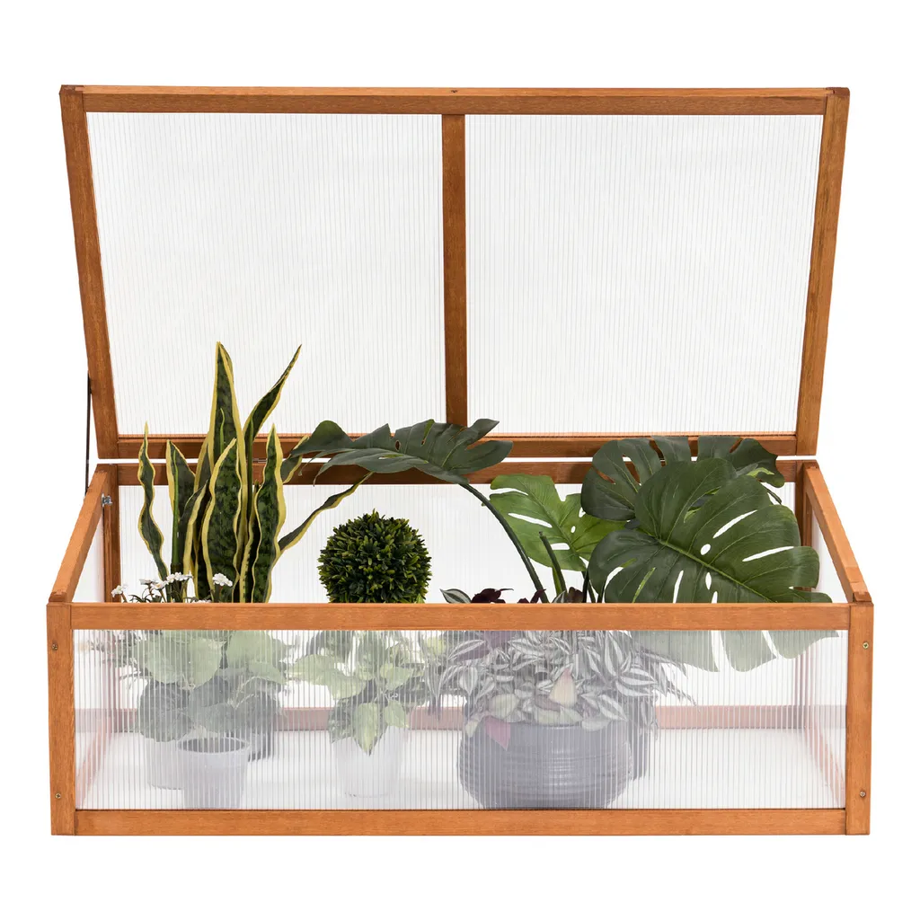 MCombo Frühbeet Gewächshaus Treibhaus Frühbeetkasten Aufsatz Pflanzenbeet Holz 0698 3 MCombo Frühbeet Gewächshaus Treibhaus Frühbeetkasten Aufsatz Pflanzenbeet Holz 0698 – Bild 3