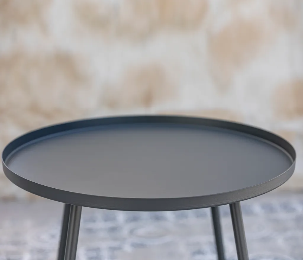 Dehner Beistelltisch Ibiza, Ca. Ø 45 Cm, Höhe Ca. 45 Cm, Stahl, Pulverbeschichtet, Anthrazit 3 Dehner Beistelltisch Ibiza, Ca. Ø 45 Cm, Höhe Ca. 45 Cm, Stahl, Pulverbeschichtet, Anthrazit – Bild 3