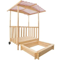 Tectake Sandkasten Und Spielveranda Mit Dach 106x105x137cm - Rot -Garten- & Gewächshäuser Geschäft 2a7599c43be1842d7f3c92f6200a589c