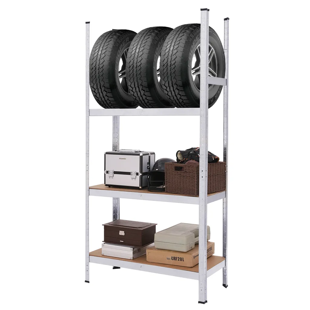 SONGMICS Lagerregal, 180 X 90 X 40 Cm, Bis 875 Kg Belastbar (175 Kg Pro Ablage), Schwerlastregal Mit 5 Regalböden, Aufbewahrungsregal, Regalsystem, Höhenverstellbar, Garage, Keller, Silber GLR40SV 2 SONGMICS Lagerregal, 180 X 90 X 40 Cm, Bis 875 Kg Belastbar (175 Kg Pro Ablage), Schwerlastregal Mit 5 Regalböden, Aufbewahrungsregal, Regalsystem, Höhenverstellbar, Garage, Keller, Silber GLR40SV – Bild 2