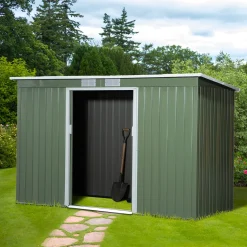 Outsunny Gerätehaus, Gartenhaus, Geräteschuppen Mit Schiebetür, Lüftungsfenster, Pultdach, Outdoor, Stahl, Hellgrün, 277 X 130 X 173 Cm 11 Outsunny Gerätehaus, Gartenhaus, Geräteschuppen Mit Schiebetür, Lüftungsfenster, Pultdach, Outdoor, Stahl, Hellgrün, 277 X 130 X 173 Cm -Garten- & Gewächshäuser Geschäft 2a7f268dffa1237e7b3a44fef60b7064