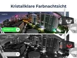 Reolink 4K Dual-Lens WLAN Überwachungskamera Aussen, 180° Ultra-Weitwinkel, Person-/Fahrzeug-/Haustier-Erkennung, 2,4/5 GHz WiFi, Farbnachtsicht, 2-Wege-Audio, Duo 2 WiFi -Garten- & Gewächshäuser Geschäft 2a9a962ee3ad4b1a68be0d004b614e36