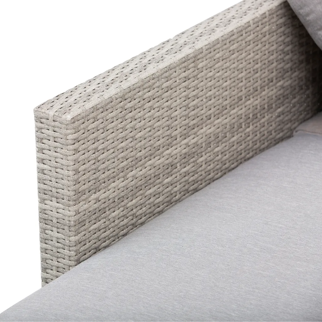 Outsunny 3-tlg. Luxus Polyrattan Gartengarnitur Gartenmöbel Garten-Set Sitzgruppe Loungeset Loungemöbel Inkl. Ablagen Und Beistelltisch Sitzkissen Grau 9 Outsunny 3-tlg. Luxus Polyrattan Gartengarnitur Gartenmöbel Garten-Set Sitzgruppe Loungeset Loungemöbel Inkl. Ablagen Und Beistelltisch Sitzkissen Grau – Bild 9