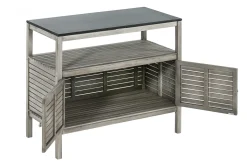 Dehner Doppelschrank Southhampton, 90 X 100 X 50 Cm, FSC® Akazienholz/Granit, Hellgrau -Garten- & Gewächshäuser Geschäft 2af2dffec3570dfd10cbf01fda66e63e