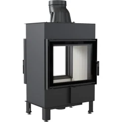 Kratki Kamineinsatz Aus Stahl LUCY Tunnel 12 KW Ø 200 Mit Türfeder