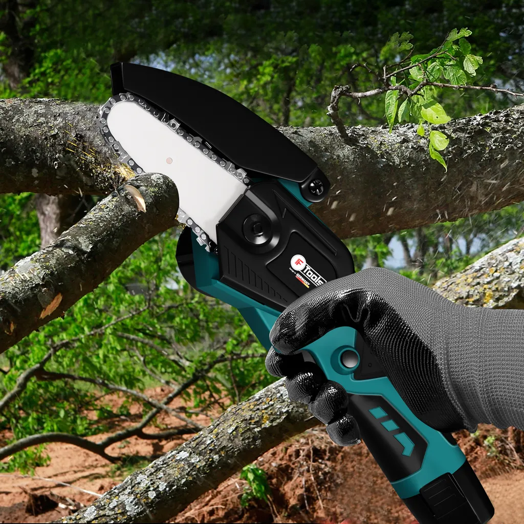 Mini Kettensäge Mit Akku, IF TOOLS Akku Kettensäge, 4-Zoll Tragbar Kettensäge Elektrisch Mit Zwei Stück Akku & Schnell Ladegerät, Akku Handkettensäge Für Bäume, Astwälde(BS8020) 4 Mini Kettensäge Mit Akku, IF TOOLS Akku Kettensäge, 4-Zoll Tragbar Kettensäge Elektrisch Mit Zwei Stück Akku & Schnell Ladegerät, Akku Handkettensäge Für Bäume, Astwälde(BS8020) – Bild 4