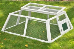 Nanook Kaninchen Freigehege Freilauf Flori - Grau-weiss - 118 X 100 X 45 Cm